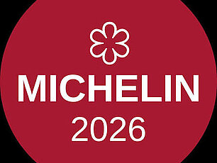 Michelin 2026 Auszeichnungslogo mit rotem Kreis und Stern